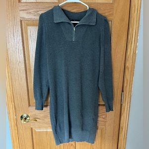 Adorable Charcoal Grey Sweater Dress